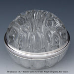 Elegant Vintage French Sterling Silver & Blown Glass 4.5" Flower Frog, Vase, Centerpiece