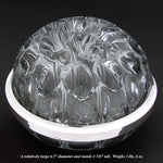 Elegant Vintage Belgian .835 Silver & French Blown Glass 6.5" Flower Frog, Vase, Centerpiece