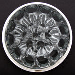 Elegant Vintage Belgian .835 Silver & French Blown Glass 6.5" Flower Frog, Vase, Centerpiece
