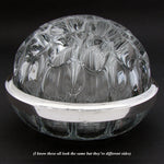 Elegant Vintage Belgian .835 Silver & French Blown Glass 6.5" Flower Frog, Vase, Centerpiece