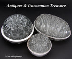 Elegant Vintage Belgian .835 Silver & French Blown Glass 6.5" Flower Frog, Vase, Centerpiece