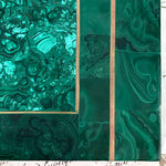 Vintage to Antique Russian Malachite 10.5" Desk or Jewelry Box in the Form of a Book with Brass Inlay