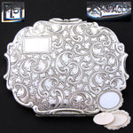 Ornate Antique Continental Powder Compact, Hallmarks & Original Mirror & Interior