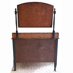 One-of-a-Kind SUMMERWEEN Halloween Antique Victorian Dresser with Beveled Mirror, Decoupage Skull Facade & Distressed Black Finish