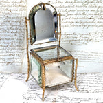 Antique French Napoleon III Pocket Watch or Pendant Display Casket, a Miniature Vitrine