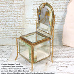 Antique French Napoleon III Pocket Watch or Pendant Display Casket, a Miniature Vitrine