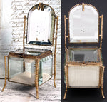 Antique French Napoleon III Pocket Watch or Pendant Display Casket, a Miniature Vitrine