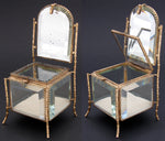 Antique French Napoleon III Pocket Watch or Pendant Display Casket, a Miniature Vitrine