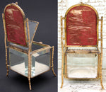Antique French Napoleon III Pocket Watch or Pendant Display Casket, a Miniature Vitrine