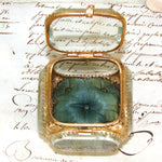 Antique French Napoleon III Jewelry Casket, Miniature Vitrine Box with Thick Beveled Glass