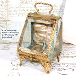 Antique French Napoleon III Pocket Watch Casket or Display, a Miniature Vitrine