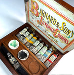 Fine Antique Barnard & Son's Watercolor Set in Box, 10 Original Paint Tubes, not Bricks, Ceramic Pots