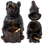 Rare Antique Swiss 12.5" Breinz Bear Smoker's Stand, Tobacco or Cigar Holder