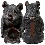 Rare Antique Swiss 12.5" Breinz Bear Smoker's Stand, Tobacco or Cigar Holder