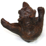 Antique PAIR of Large Black Forest Carved Bear or Cub Figures, 8.75"-10.5"