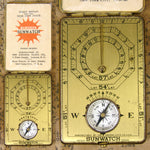 Antique Ansonia Clock Co. c. 1920-29 "Sunwatch" with Compass, Original Instructions
