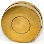 Antique Likely c. 1750-1850 Pocket Compass with Folding Sundial, Heavy Bronze or Brass