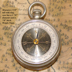 Fine Antique European 2-Sided Pocket or Travel Aneroid Barometer & Compass