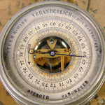 Fine Antique European 2-Sided Pocket or Travel Aneroid Barometer & Compass