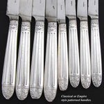 Louis XVI Style Antique French Sterling Silver Handled 20pc Table Knife Set, 2pc Setting for Ten