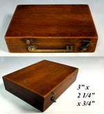 Antique 19th Century Wood Cased Navigational Compass and Sun Dial, Perpetual Calendar