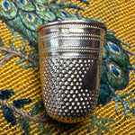 Antique French c.1809 18k Gold Palais Royal Sewing Set Thimble with French Empire Shield
