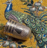 Antique French c.1809 18k Gold Palais Royal Sewing Set Thimble with French Empire Shield