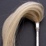 Antique European 36" Horsehair & Silver Plated Fly Whisk, Coachman's Fly Swatter