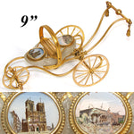 RARE 9" Palais Royal Carriage Box, Jewelry Casket, Grand Tour Eglomise, Opaline