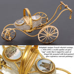 RARE 9" Palais Royal Carriage Box, Jewelry Casket, Grand Tour Eglomise, Opaline