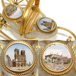 RARE 9" Palais Royal Carriage Box, Jewelry Casket, Grand Tour Eglomise, Opaline