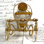 RARE 9" Palais Royal Carriage Box, Jewelry Casket, Grand Tour Eglomise, Opaline