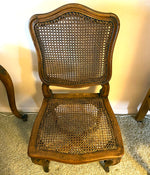 SET OF 3 (or 4) Antique c.1860s Country French Hand Carved Side Chairs, Caned