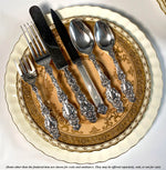 Antique Belle Epoch Raised Gold Enamel MINTON 9" Plates, Set of 14 Salad or Dessert Plates