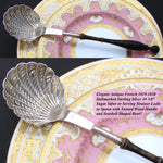 Antique French Sterling Silver 10.5" Condiments, Sugar Sifter or Muffineer, Seashell Shape