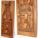 Antique French or Belgian 20.5" Tall Cookie Mold, Gingerbread Form, Carved Wood