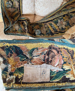 PAIR of 92" x 9.5" Antique 17th Century French or Flemish Verdure Tapestry Border Salvage Panels