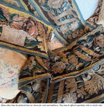 PAIR of 92" x 9.5" Antique 17th Century French or Flemish Verdure Tapestry Border Salvage Panels
