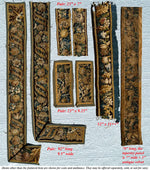 PAIR of 92" x 9.5" Antique 17th Century French or Flemish Verdure Tapestry Border Salvage Panels