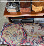 Antique Fine French Silk and Wool Needlepoint Embroidery Tapestry Chair Back Panel to Make a Pillow