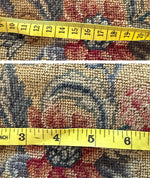 Antique Fine French Silk and Wool Needlepoint Embroidery Tapestry Chair Back Panel to Make a Pillow