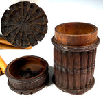 Charming Antique Hand Carved Black Forest Cheroot or Small Cigar Case, Box, ETui, Caddy with Lid 19th Century