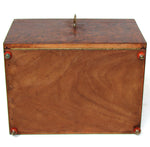 Antique French Victorian Era Burled Walnut Cigar Presenter or Specimen Box, Chest with Five Drawers