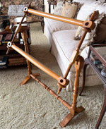 Superb Antique French Large 35" Floor Stand, Frame to do Embroidery, Needlework, Stretch Canvas