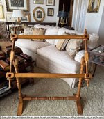 Superb Antique French Large 35" Floor Stand, Frame to do Embroidery, Needlework, Stretch Canvas