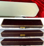 Superb Large Antique French Dieppe Carved IvoryPage Turner, Letter Opener in Original 14" Box