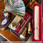 Superb Large Antique French Dieppe Carved IvoryPage Turner, Letter Opener in Original 14" Box
