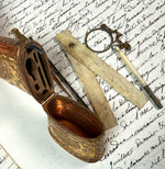 Antique French 18th Century Vest Pocket Necessaire, Etui with Sewing Tools and Writing Tools