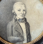 Fine French Revolutionary Era Pencil Portrait of César Ledoux, c. 1795, Incroyables et Merveilleux