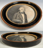 Fine French Revolutionary Era Pencil Portrait of César Ledoux, c. 1795, Incroyables et Merveilleux